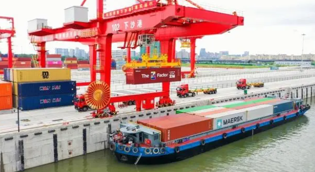 杭州下沙港开港，，，以外内贸海运集装箱营业为主